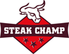 Steak Champ Akazien-Essbrett mit Edelstahl-Saucieren