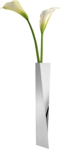 Alessi Edelstahl-Vase "Crevasse" Design Zaha Hadid
