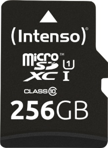 Intenso microSD Karte "UHS-I Premium" 256 GB mit SD-Adapter
