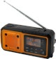 soundmaster DAB  Notfalldigitalradio DAB 112 mit Solarpanel Dynamo und LED-Leuchte, schwarz orange