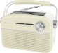 soundmaster Retro-Radio mit Akku Solarpanel TR480, beige