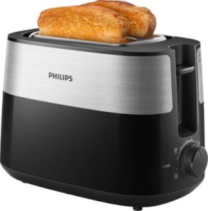 Philips Toaster "Daily" HD 2516, Edelstahl/schwarz