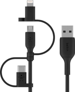 Belkin Universal-Ladekabel Lightning-/USB-A/C/Micro, schwarz