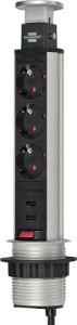 Brennenstuhl Tischsteckdosenleiste "Tower Power USB-Charger" 3-fach