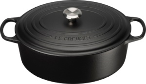 Le Creuset Gusseisen-Brter "Signature" 35 cm oval, schwarz